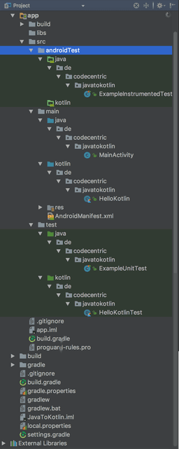 Resulting project structure - Image