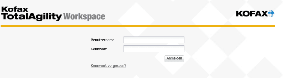 standard login form