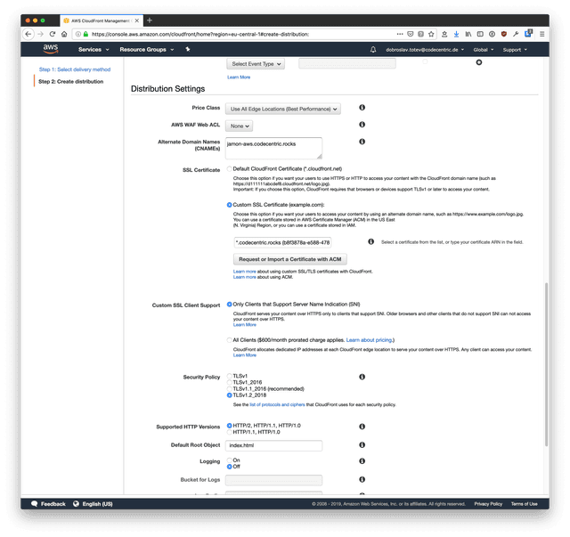 AWS CloudFront Distribution