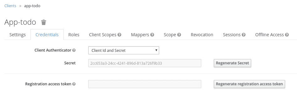 Keycloak to do credentials