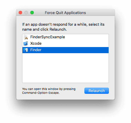 macOS Force Quit dialog