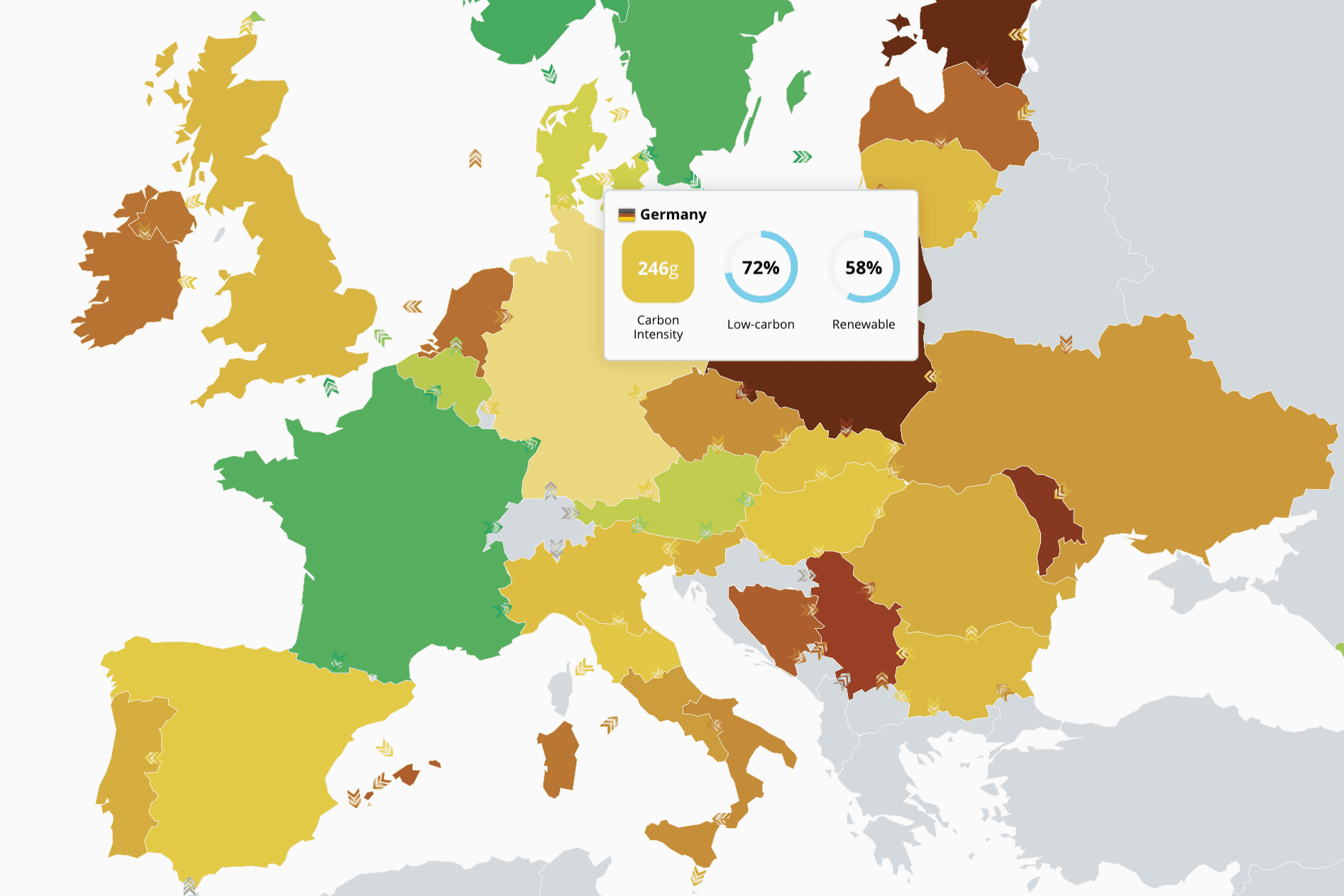 Electricity map project Europe