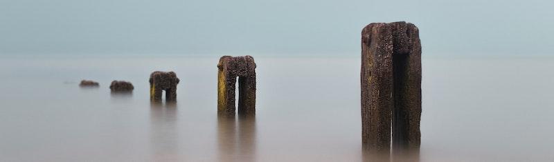 Store Pillars in the sea