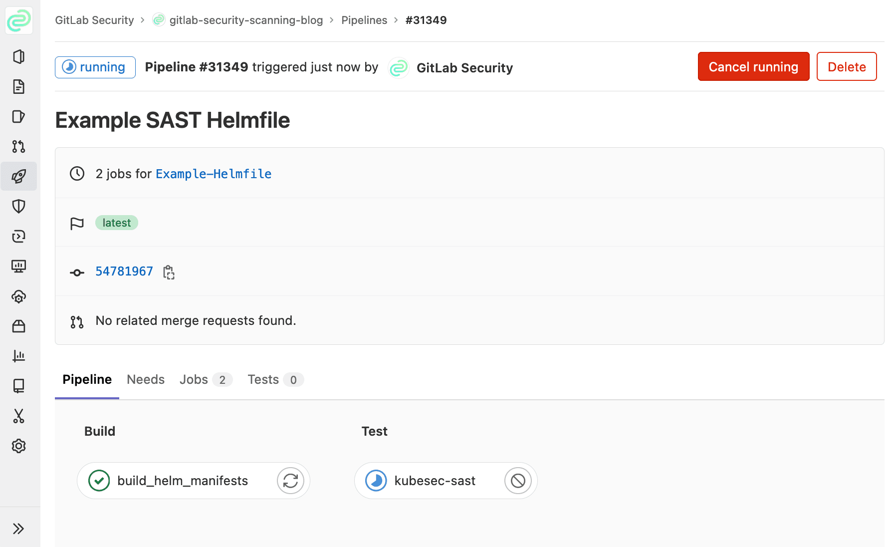 GitLab Security Helmfile Pipeline