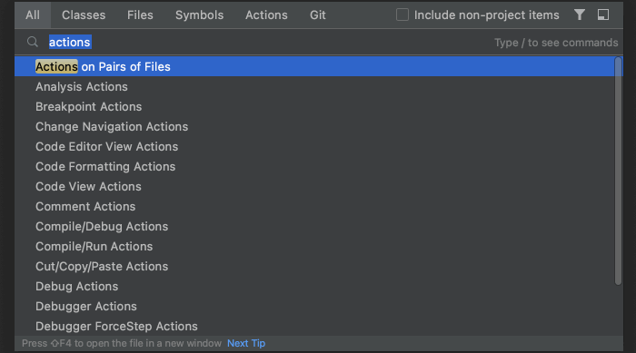 Finding things in IntelliJ IDEA