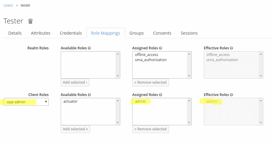 keycloak user roles