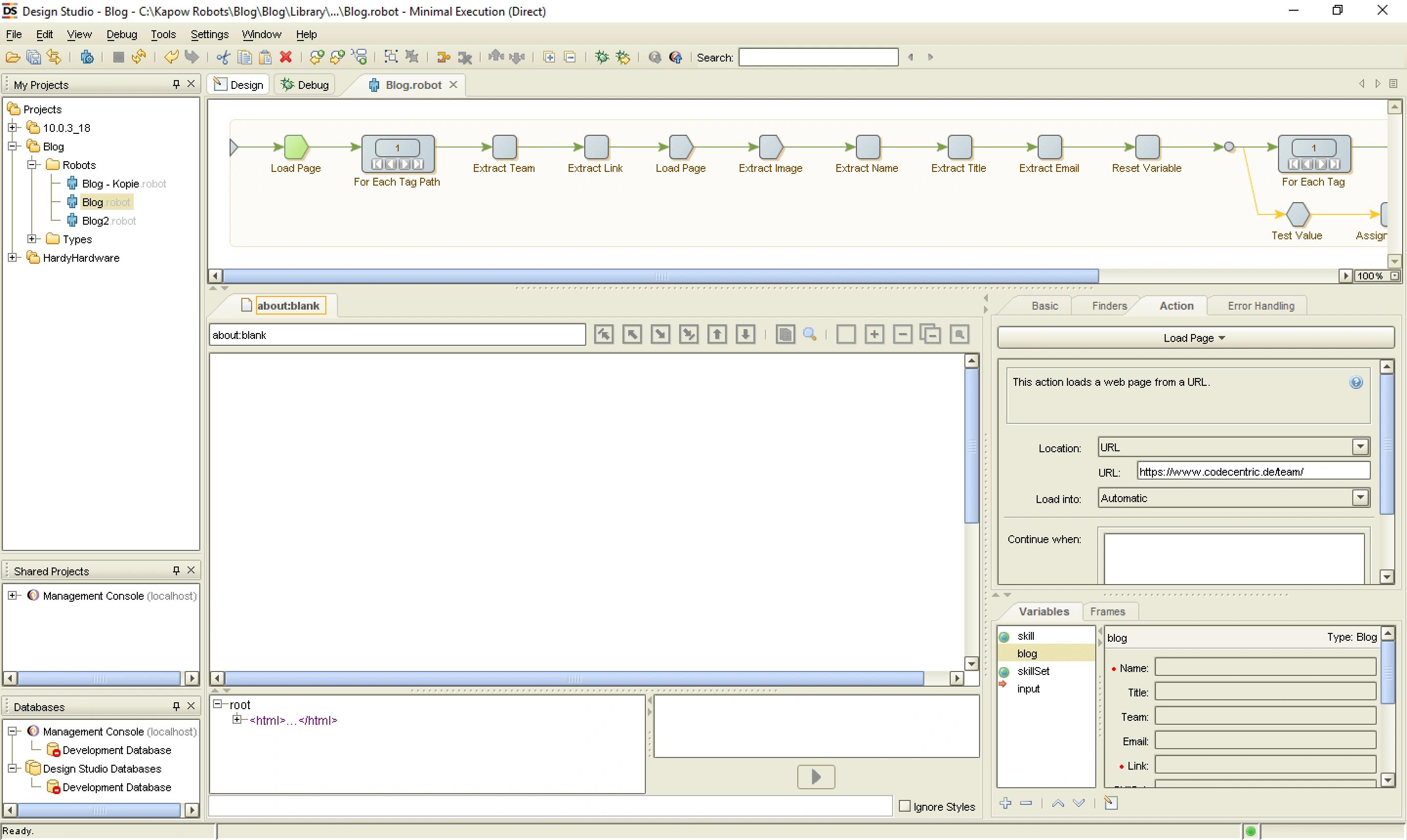 Kapow robotic process store automation