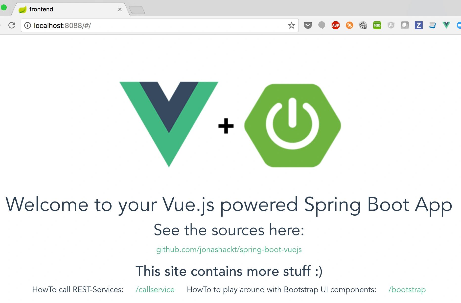 Spring boot sale vue example