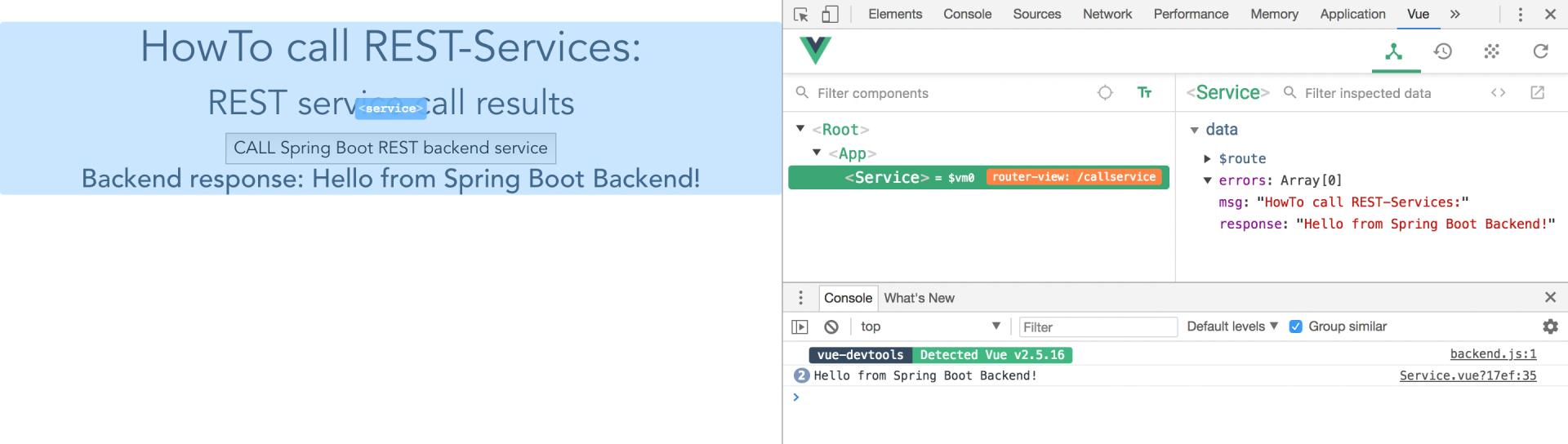 Vue with outlet spring boot