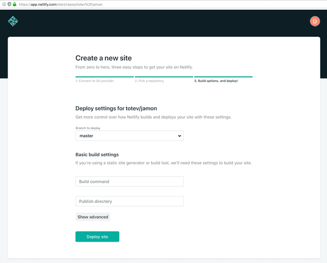 Creating a new site on GitHub