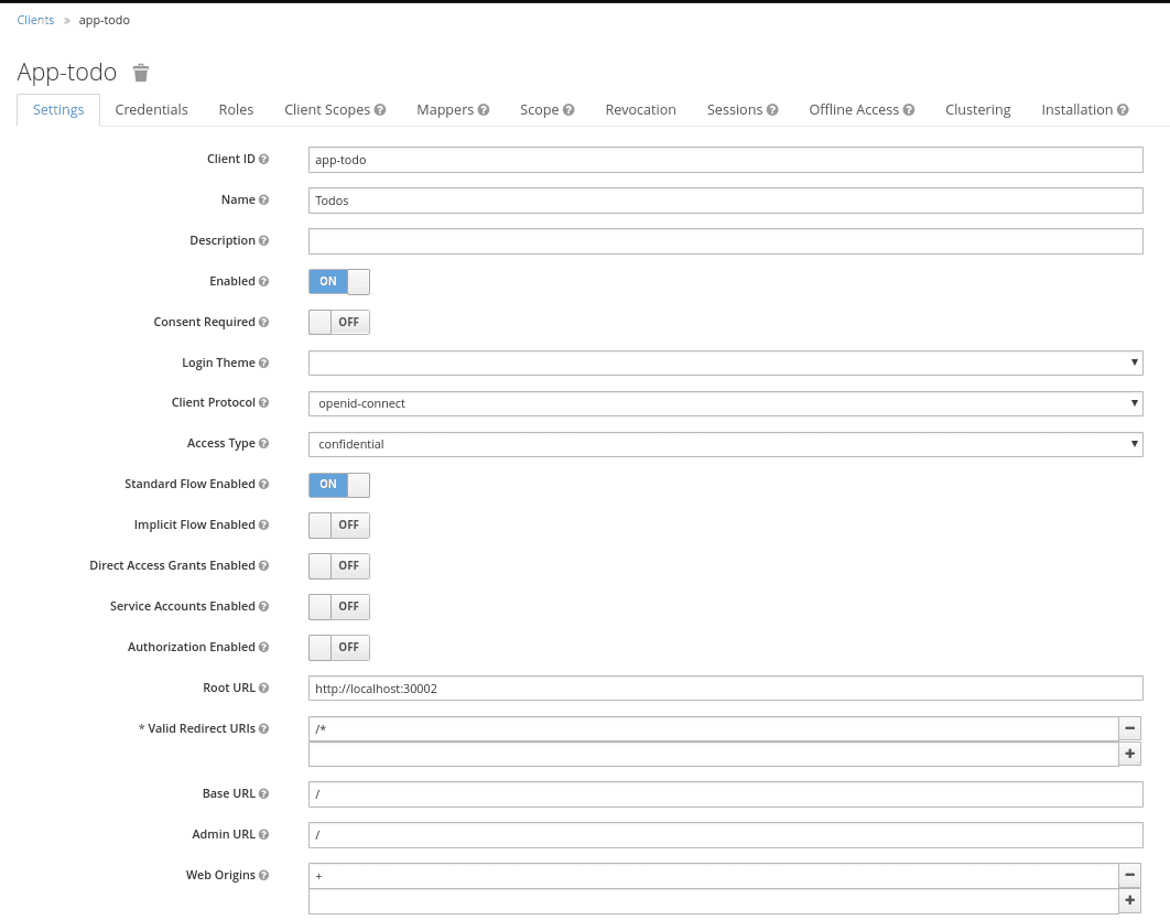 keycloak app to do