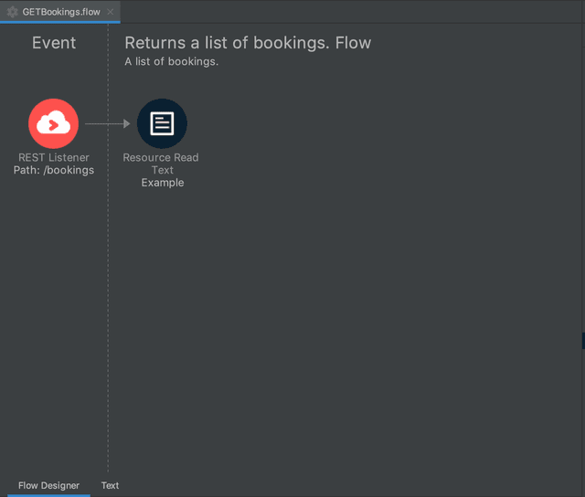 Generated flow - Designer view