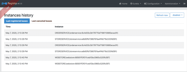 instance history